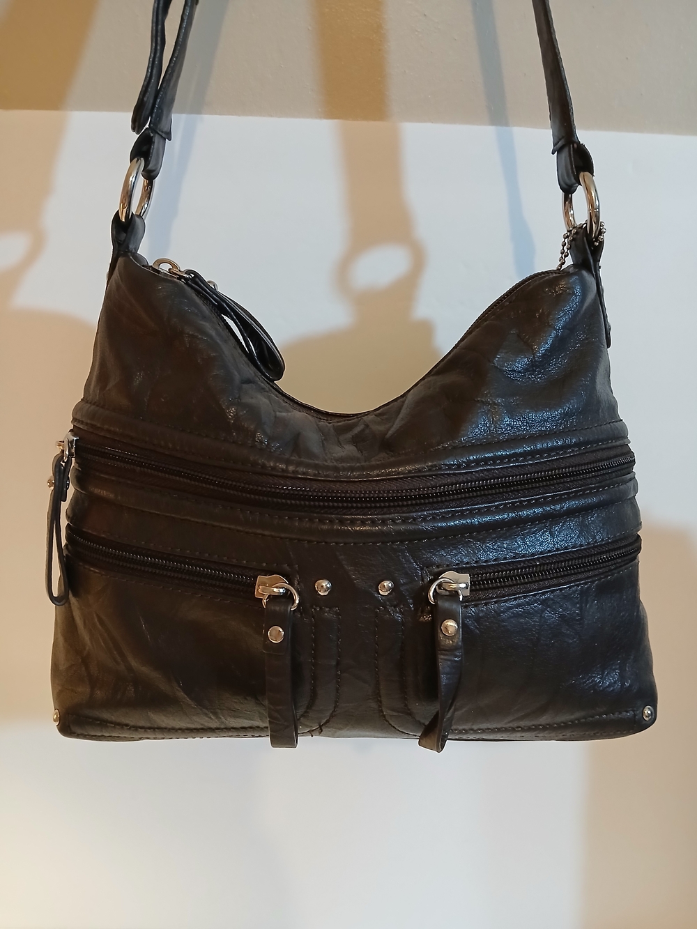 Classic Sophisticated VTG.Genuine Leather-Adjustable Crossbody Shoulder Bag